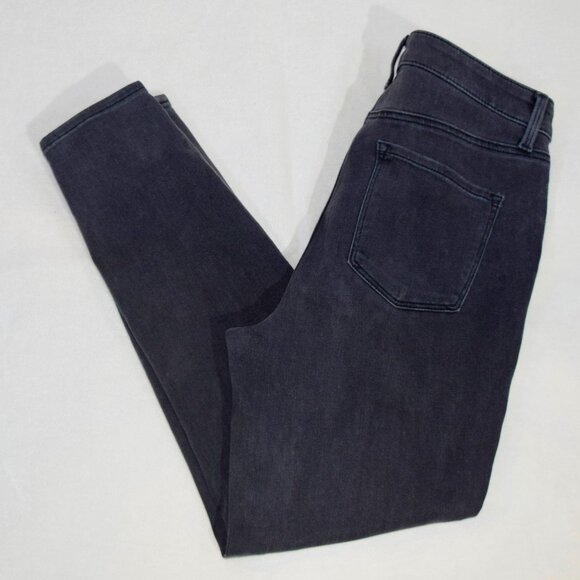 Talbots Petite 8P Black Jeans Crystal Embellished High Rise Ankle Straight - Picture 6 of 9